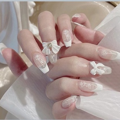 Móng giả đính đá Anabeauty, Móng tay giả kèm keo nailbox đính đá cá tính