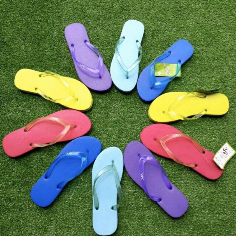Dép kẹp nữ VAC siêu nhẹ xỏ ngón xanh dạ quang, hồng, tím