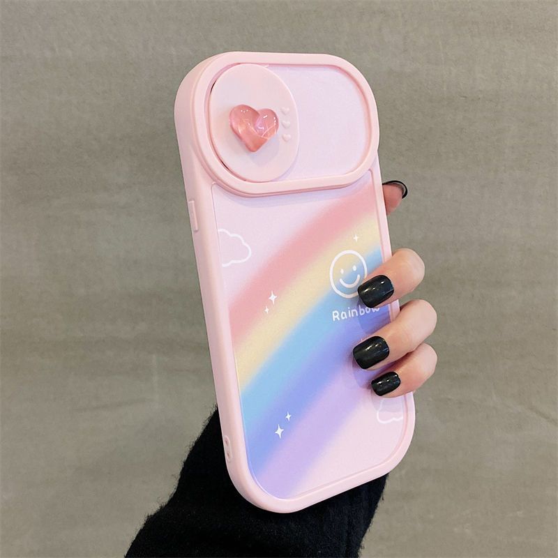 Ốp Điện Thoại Hình Mặt Cười Cầu Vồng Cho iphone 12 13 11 Pro Max X Xs Max Xr Fhf6