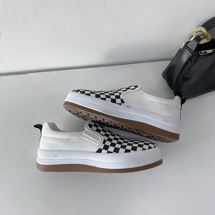 Giày lười chất liệu vải bạt phong cách Hàn Quốc cá tính trẻ trung cho nữ | BigBuy360 - bigbuy360.vn