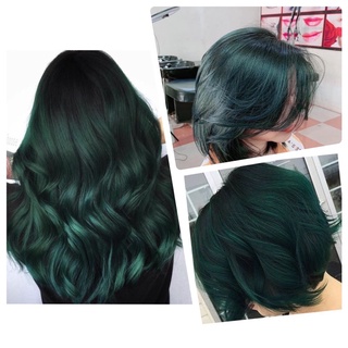 Tuýp Kem Nhuộm Tóc TPLUS Màu Xanh Rêu Đá 44/222 Dark Green Hair Color Cream