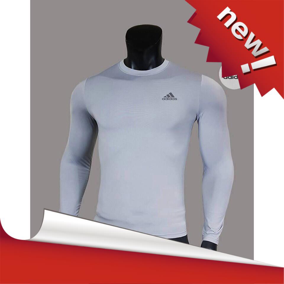 Áo lót body giữ nhiệt cao cấp tập gym, chơi bóng đá, đi chơi màu xám