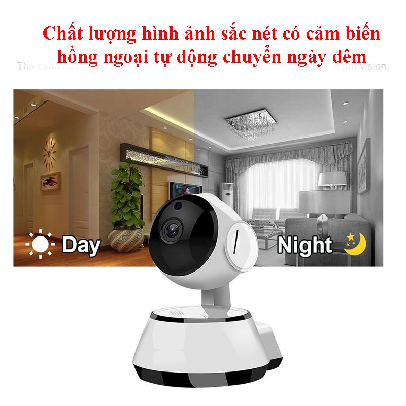 Camera Wifi Không Dây Đàm Thoại 2 Chiều Camera Wifi IP V380, Xoay 360 ĐỘ, Phát Hiện Chuyển Động