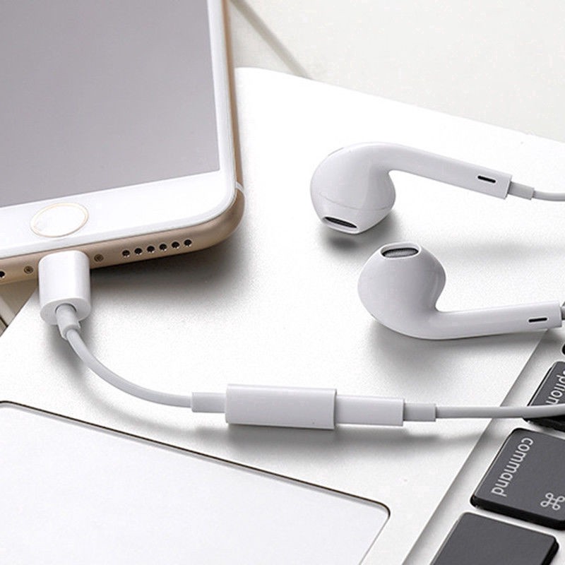 Dây cáp chuyển đổi tai nghe không cần bluetooth giắc 3.5mm cho IP - Jack chuyển đổi.