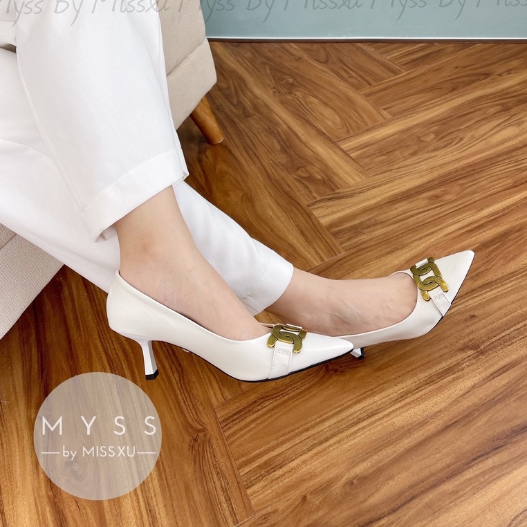 Giày nữ mũi nhọn phối khoen CC 5 cm thời trang MYSS - CG225