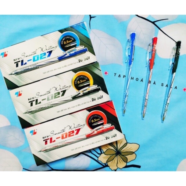 Bút Bi TL - 027 Ngòi 0.5mm ( Xanh, Đỏ, Đen, Tím )