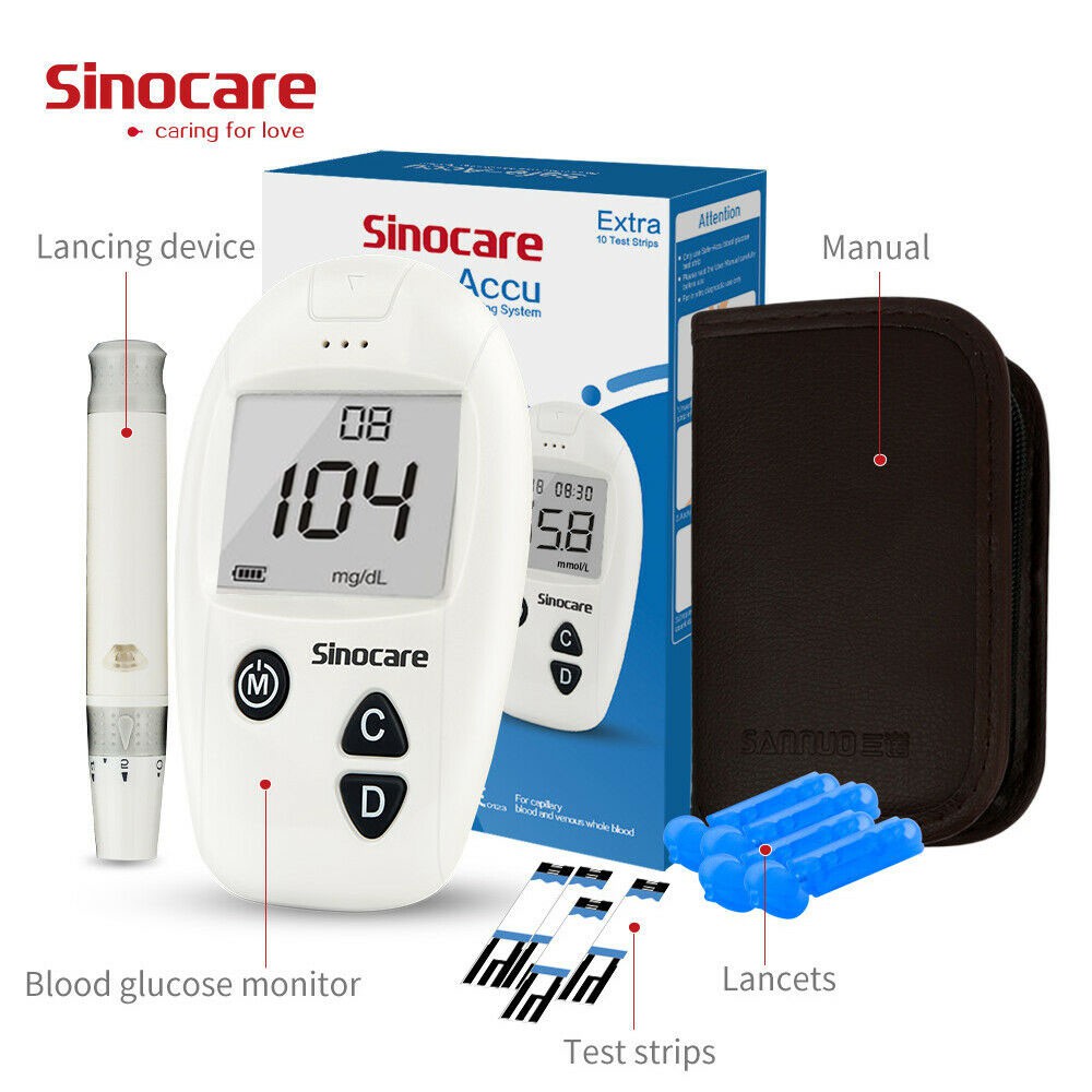 Máy đo đường huyết Sinocare Công nghệ Đức (Giá dùng thử)