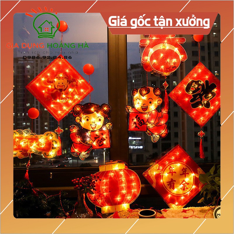 ĐÈN LED TRANG TRÍ TẾT TREO TƯỜNG hình thần tài, cậu bé, cô bé, chữ PHÚC thích hợp dán cửa , dán kính tiệm , quán ăn,. | BigBuy360 - bigbuy360.vn