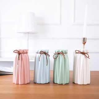 Bình gốm cắm bông có nơ - 7582