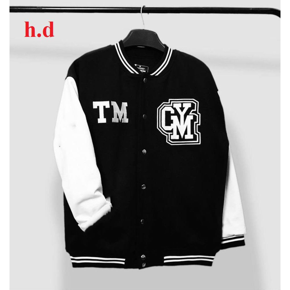 áo khoác gió bomber CMY tay trắng áo khoác nam nữ cực đẹp