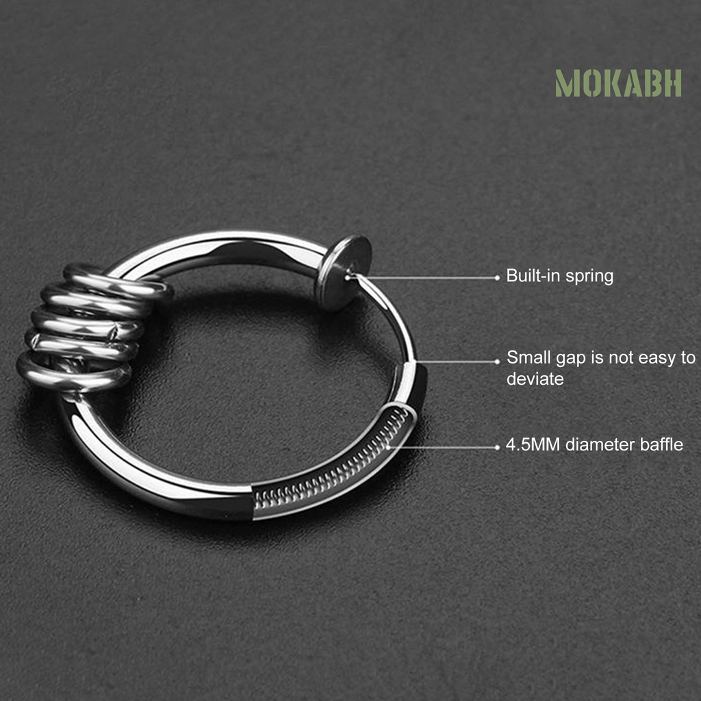 1 Khuyên Tai Tròn Unisex Thời Trang Cá Tính