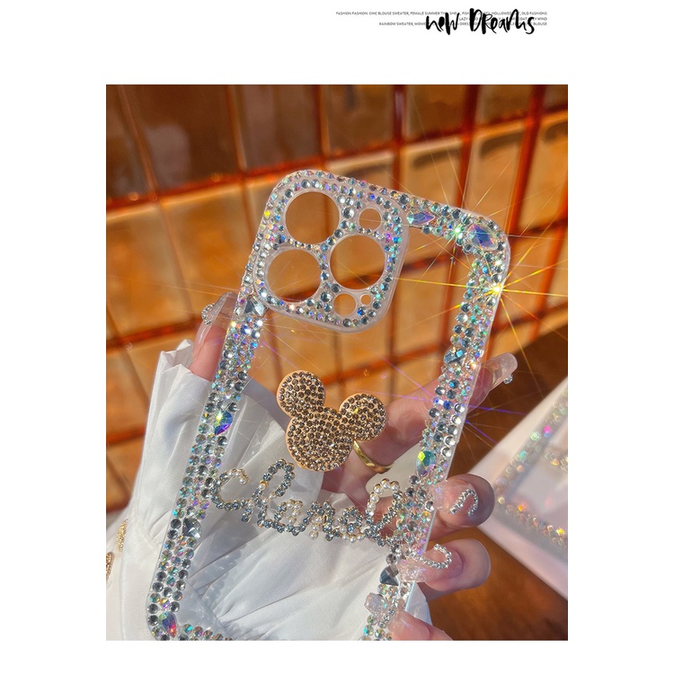 Ốp Điện Thoại Trang Trí Kim Cương Lấp Lánh Sang Trọng Cho IPhone 11 12 13 Pro 14 Max IP 14 Plus XS Max 13ProMax