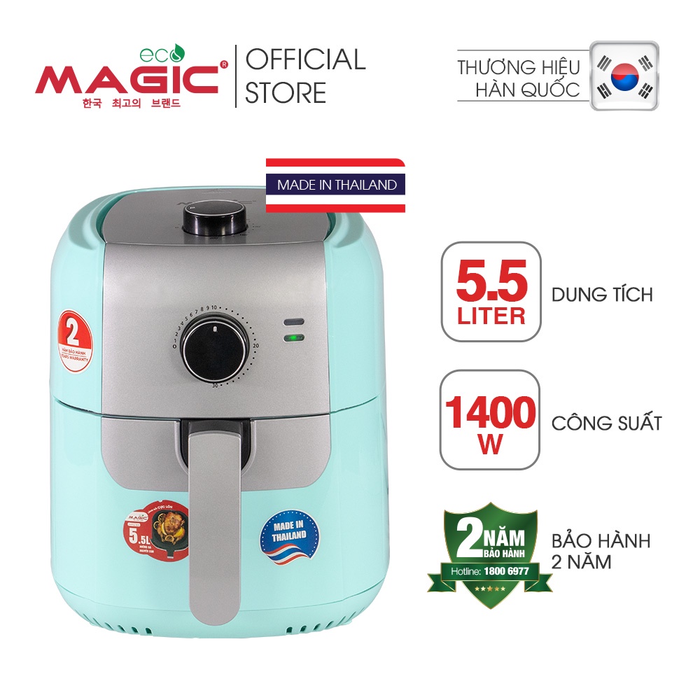 [Mã ELHADEV giảm 4% đơn 300K] Nồi chiên nướng không dầu Magic Eco AC-101 5.5L