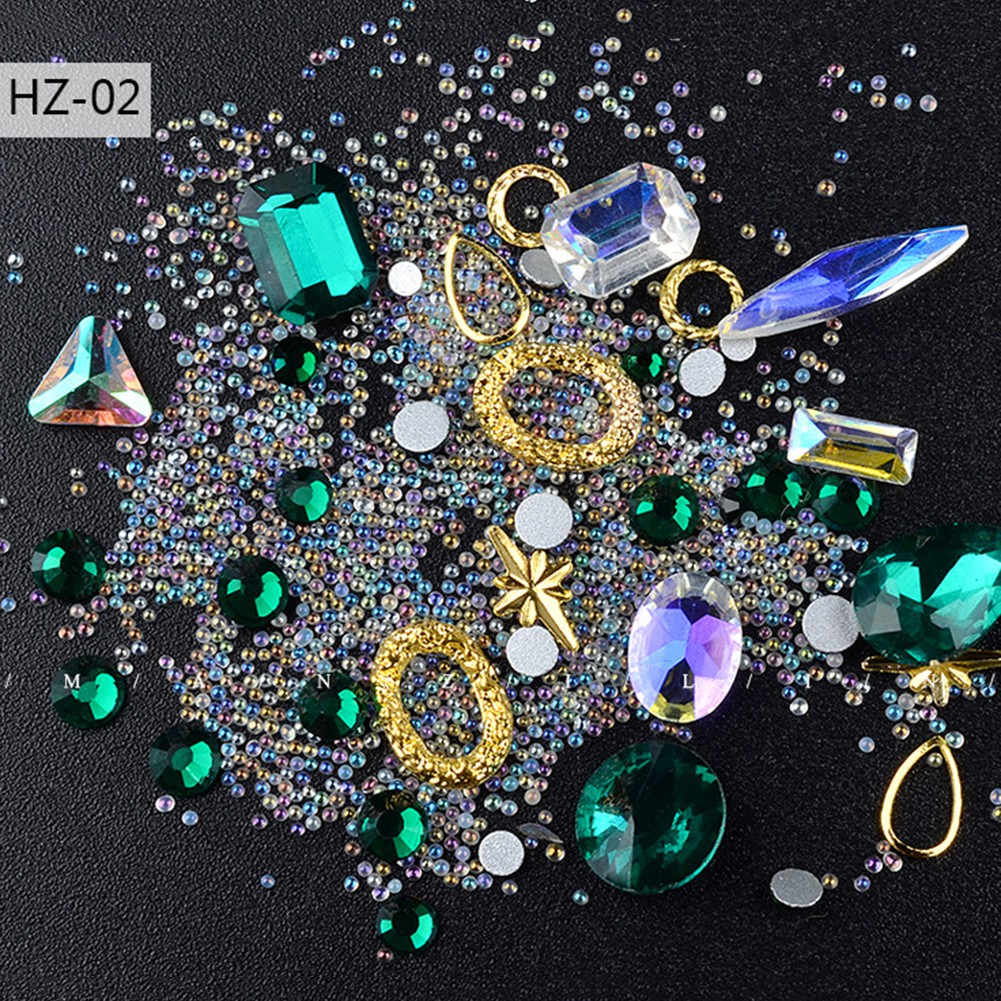 Hộp hạt cườm JLNM trang trí móng tay thời trang