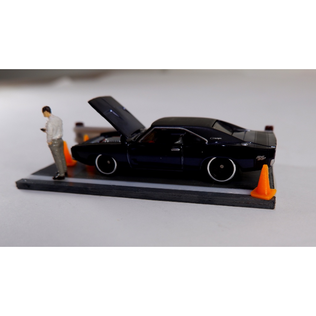 Mô hình Diorama đường cao tốc mini bằng nhựa bền cho xe Hotwheels, Tomica, Minigt, Matchbox
