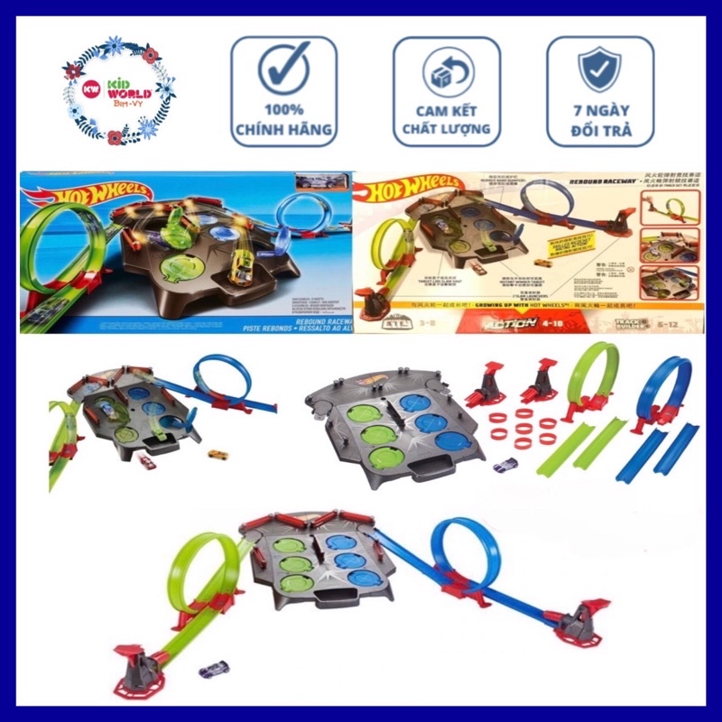 Bộ đường ray đua cơ bản Hot Wheels Rebound Raceway FDF27.