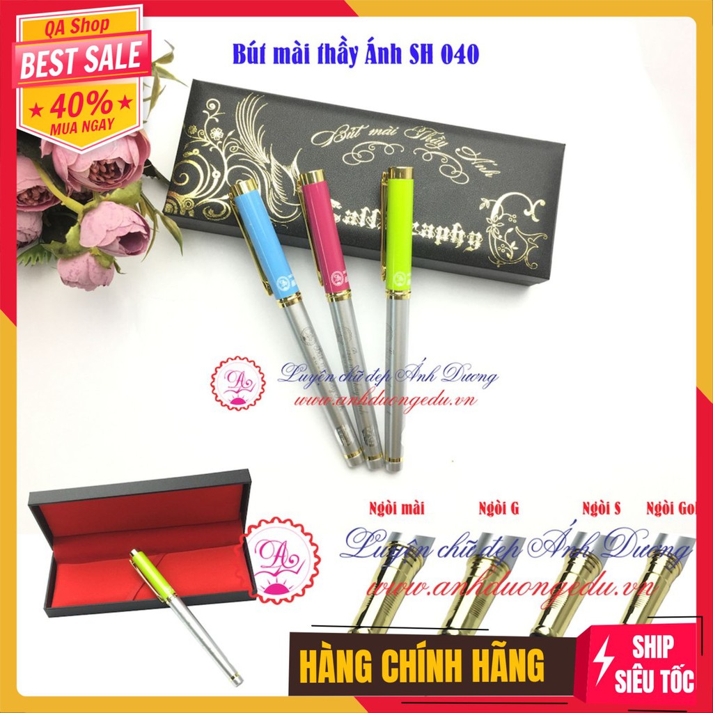 Bút Mài Thầy Ánh Nét Thanh Nét Đậm  SH040 – Bút Máy Ánh Dương Ngòi Lá Tre Calligraphy Luyện Chữ Đẹp