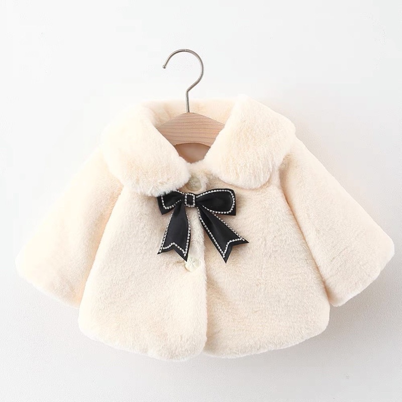 áo choàng lông cao cấp cho bé gái 8-18kg