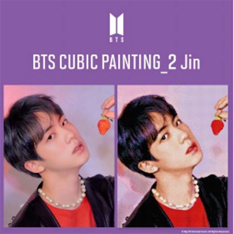Tranh Thêu Chữ Thập Đính Đá Kim Cương 5D DIY Họa Tiết Bts Boy Dễ Thương 30x40cm Tự Làm