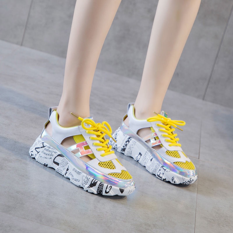 Giày Sneaker Kiểu Hàn Quốc Thiết Kế Dễ Phối Đồ Cho Nữ