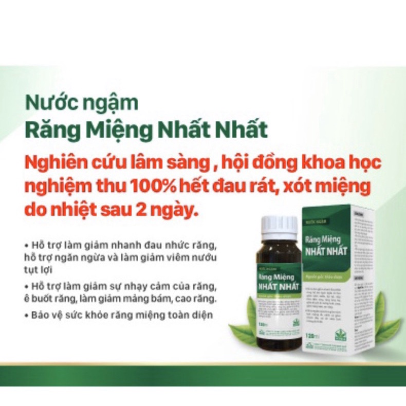 RĂNG MIỆNG NHẤT NHẤT - NƯỚC NGẬM THẢO DƯỢC HỔ TRỢ GIẢM ĐAU RĂNG, NHIỆT MIỆNG