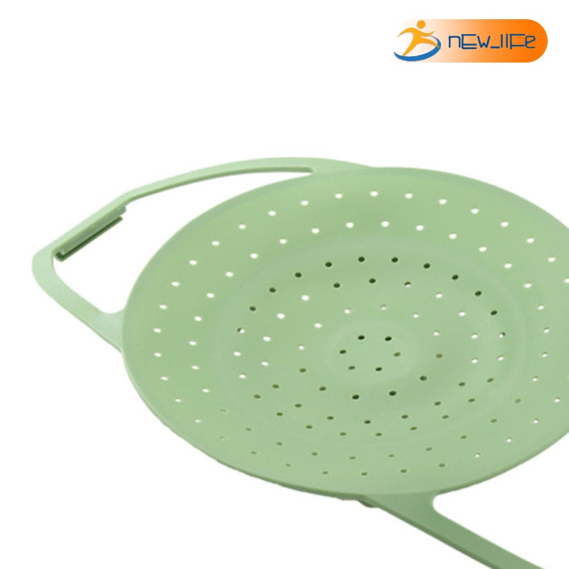 Rổ Hấp Thức Ăn Bằng Silicone Có Tay Cầm An Toàn Cho Sức Khỏe