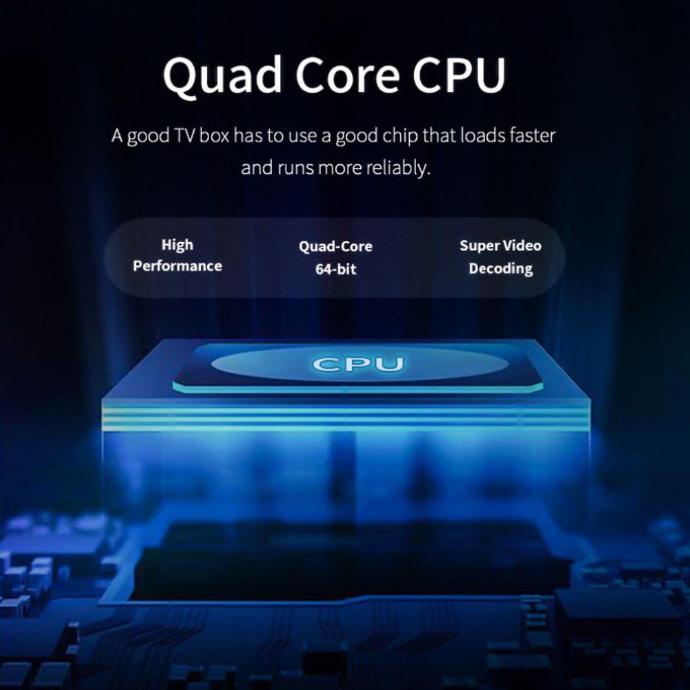 BTLIMER TV Box thông minh BTLIMER D9 PRO 8GB+128GB bốn nhân bluetooth 4K H.265 2.4G/ 5G wifi kép 2021 Android 10.0 dùng tại nhà