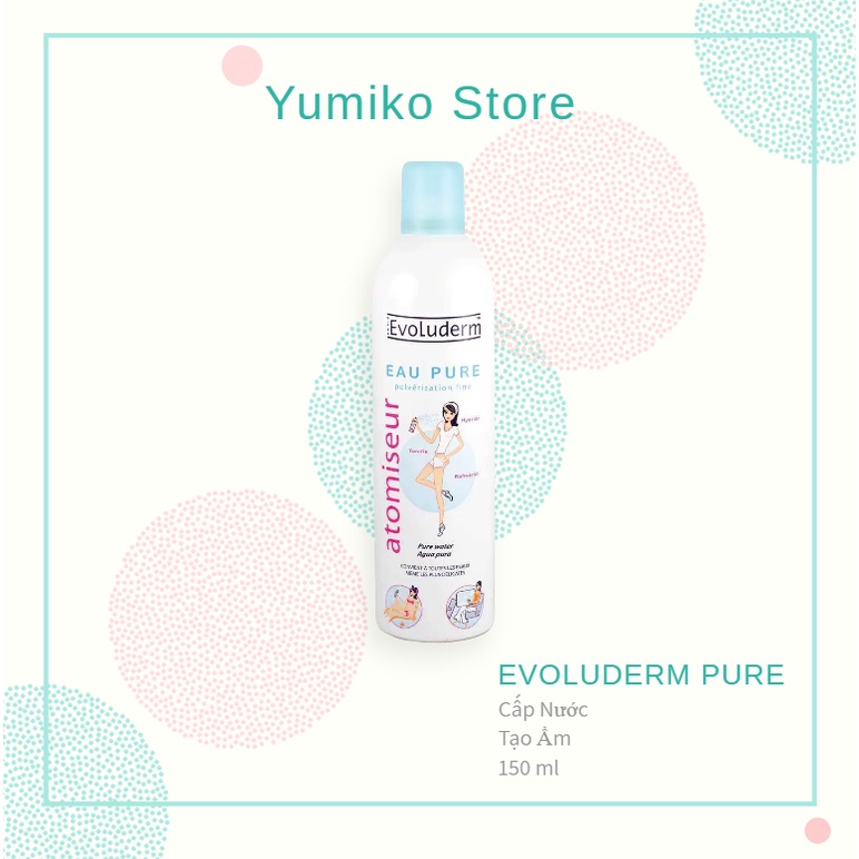 Xịt khoáng dưỡng ẩm cấp nước và làm dịu làn da Evoluderm 150ml