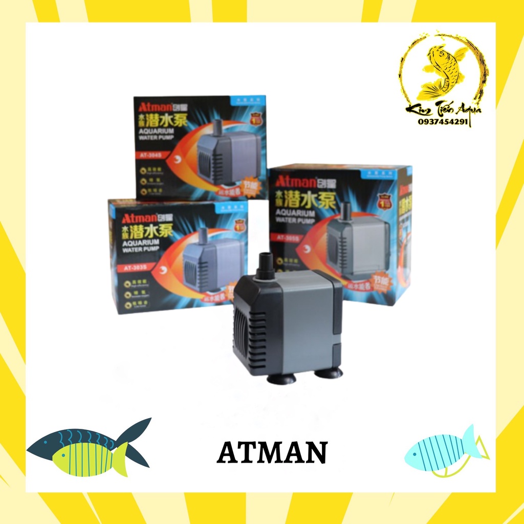 Máy Bơm Nước Hồ Cá Atman 304S, 305S, 306S dành cho hồ cá cảnh, hòn non bộ