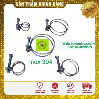 Đai xiết inox loại dây đôi, từ size 50x55 đến 105x110 đai xiết dây đôi, đai xiết inox bằng tuốc nơ vít, inox 304