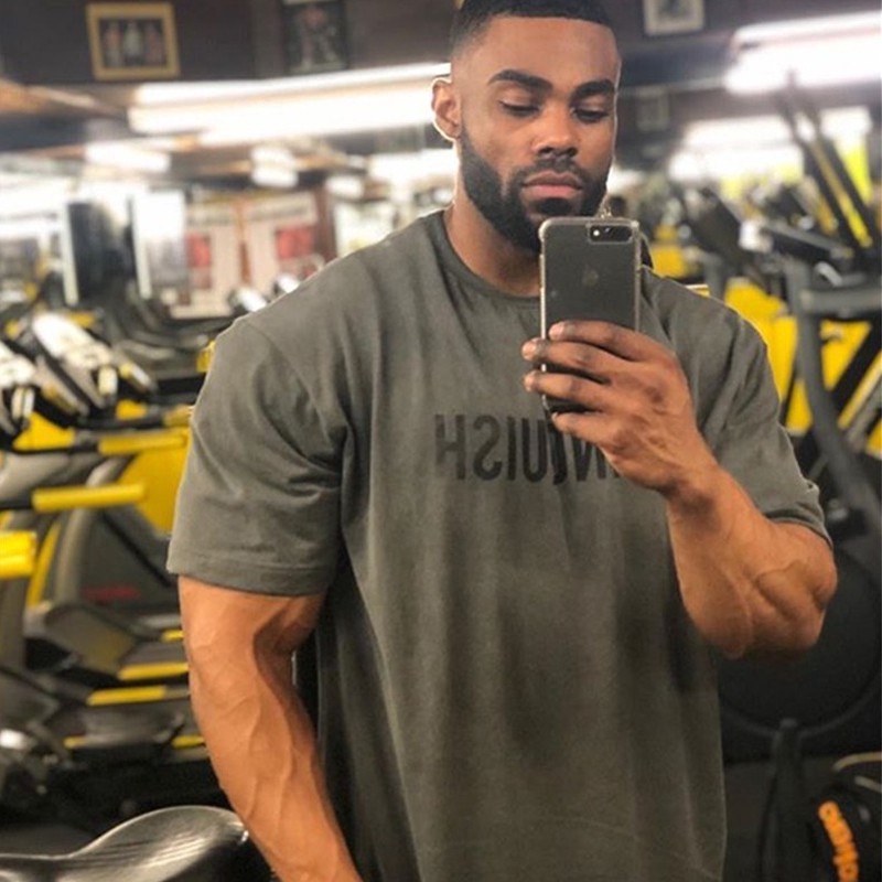 Áo thun cotton ngắn tay phong cách thể thao năng động cho nam