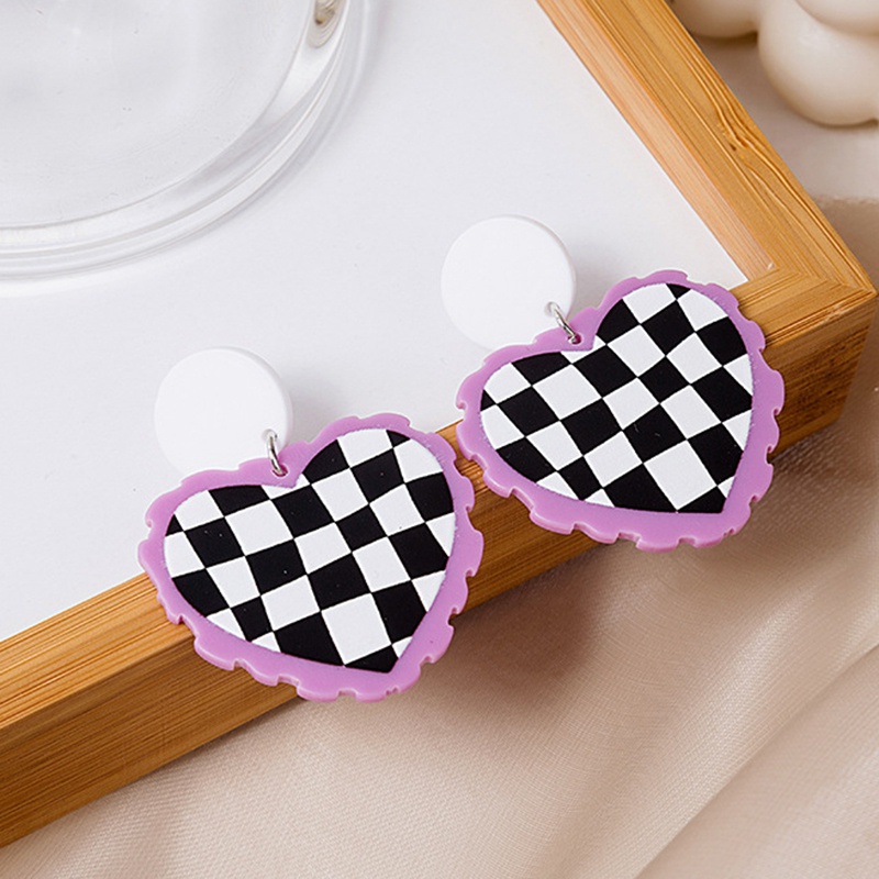 1 Đôi Bông Tai Xỏ Lỗ Hình Trái Tim Thời Trang Dành Cho Tuổi Teen Và Nữ