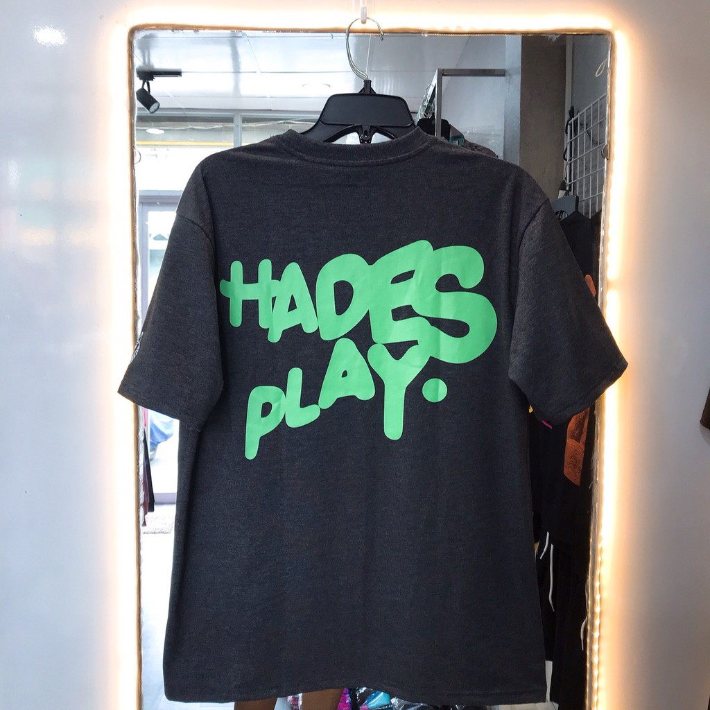 Áo thun Hades Play hồng ruốc form rộng tay lỡ phong cách unisex cho nam và nữ MAYLANSTOR | BigBuy360 - bigbuy360.vn