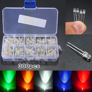 Set 300 bóng đèn LED tròn siêu sáng 3mm