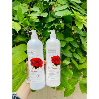 Cặp dầu gội xả siêu mềm mượt beutauliwy hoa hồng 850ml x2