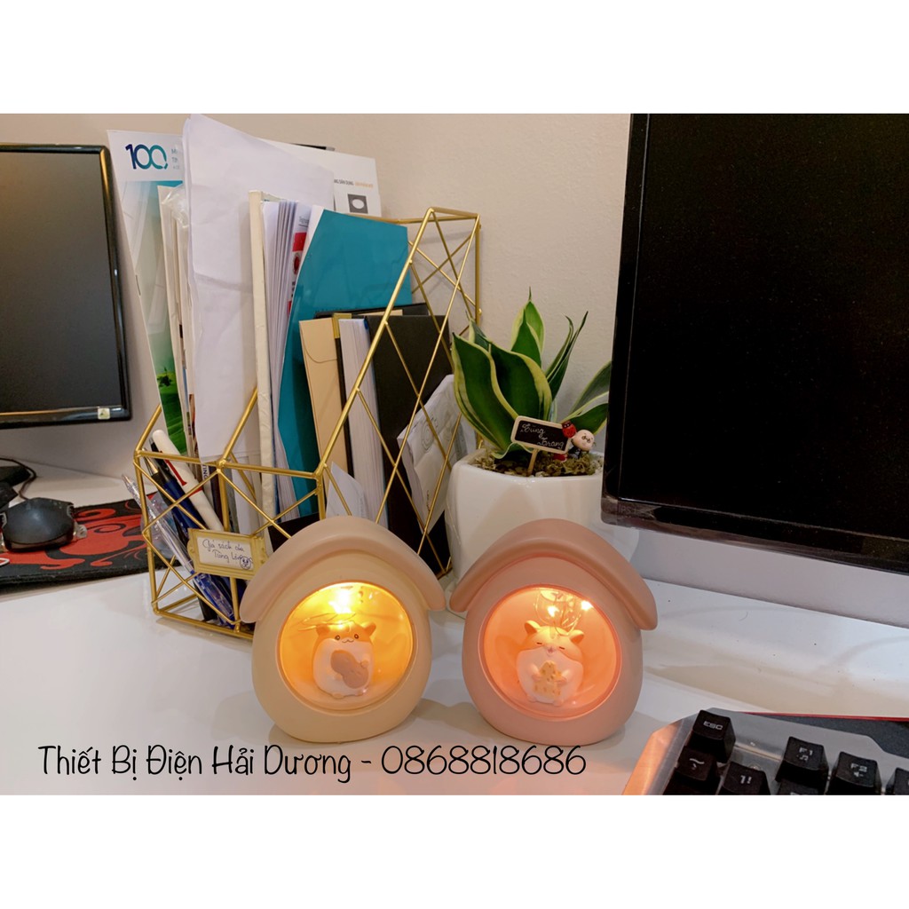 Đèn ngủ trang trí hình chú chuột dễ thương W1049 - quà tặng cho bé - decor trang trí căn phòng
