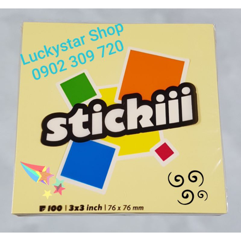 Giấy note có keo dính dùng ghi chú các việc cần làm trong văn phòng, học tập, nhỏ gọn, tiện dụng.