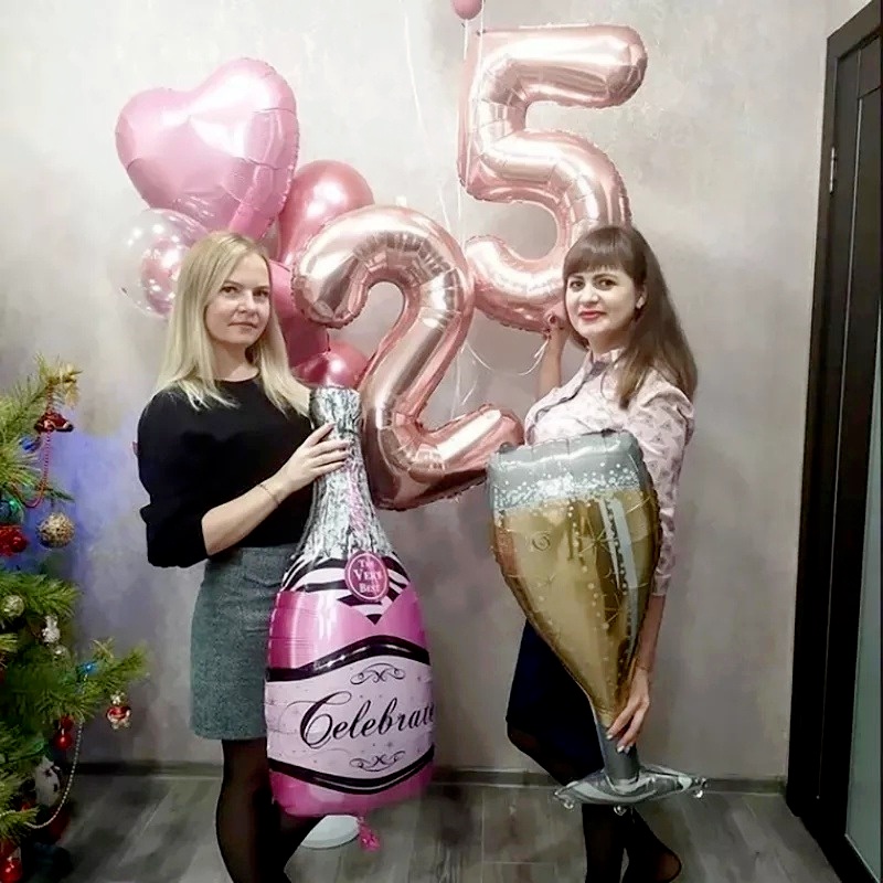 Bong Bóng Kính Hình Ly Rượu Sâm Panh Dùng Trang Trí Tiệc Cưới / Sinh Nhật / Giáng Sinh / Sự Kiện