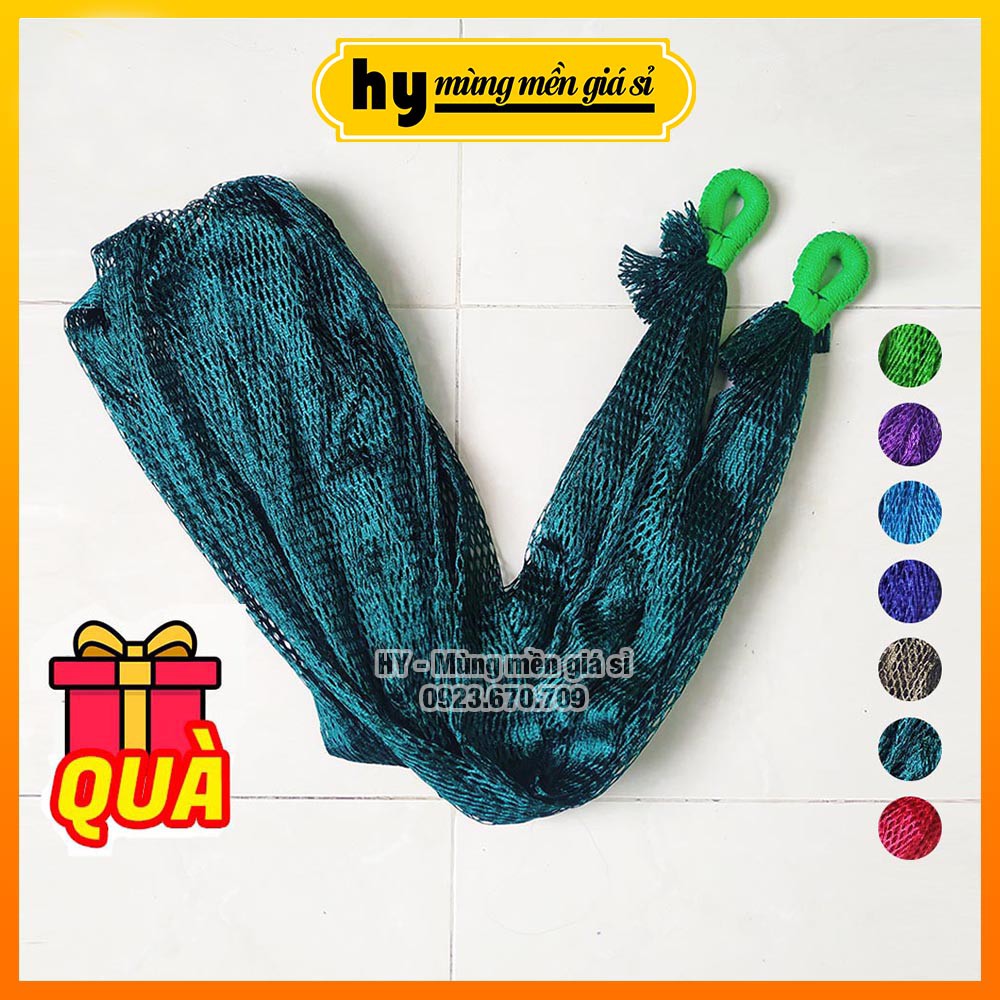 [TẶNG 5M DÂY] Võng lưới bó đầu 2m2 x 1m15 nhiều màu - ẢNH THẬT 100% | Mùng mền giá sỉ Hy