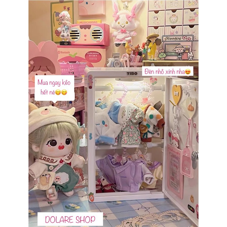 Sẵn Tủ nhựa đựng outfits cho DOLLs siêu xinh