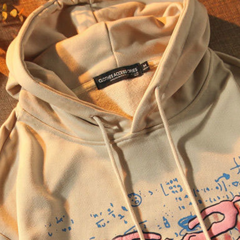 Áo hoodie tay dài dáng rộng in họa tiết xương người phong cách Harajuku hiphop đường phố cho nữ | BigBuy360 - bigbuy360.vn