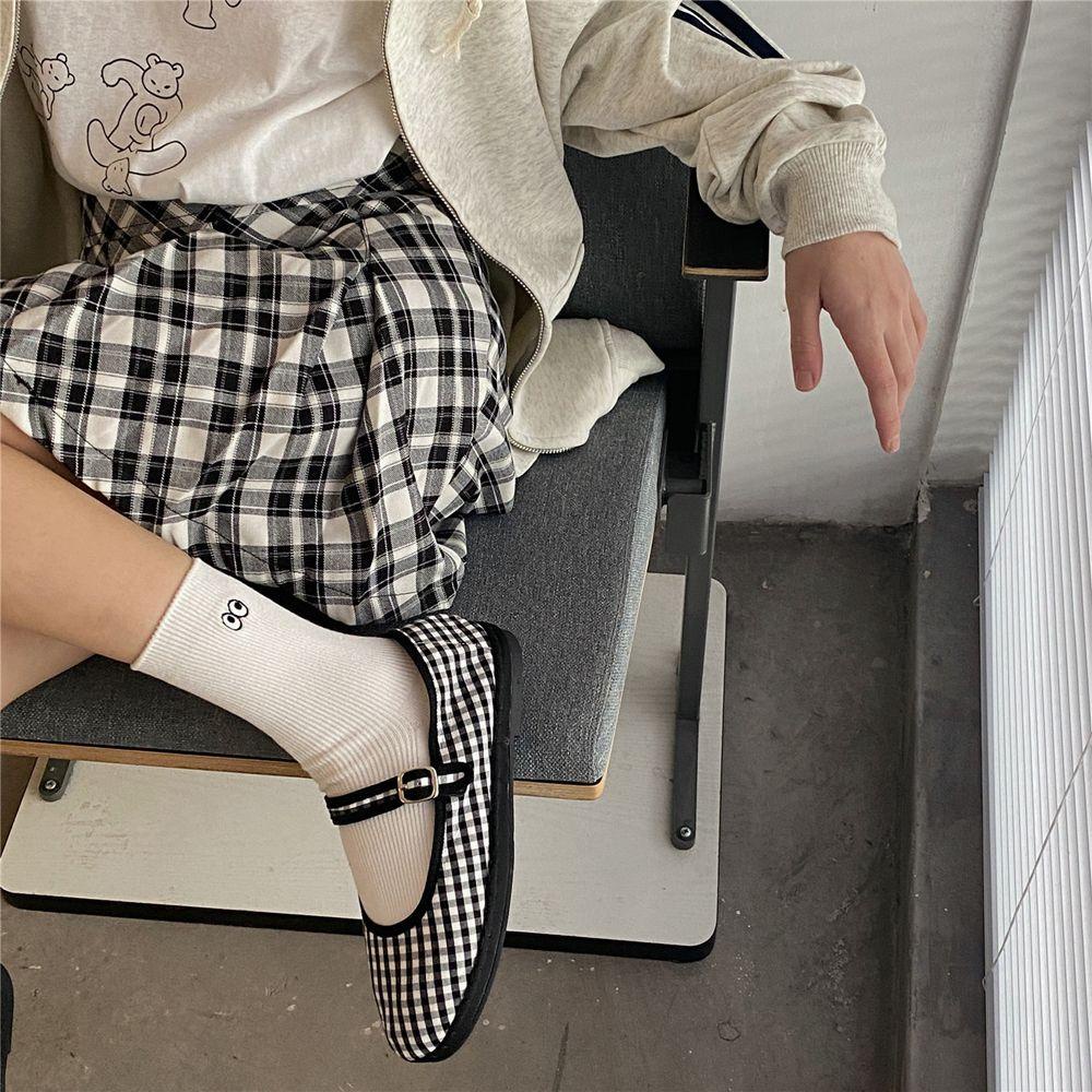 Vớ Cotton Dày Thoáng Khí Họa Tiết Đôi Mắt Thời Trang Hàn Quốc