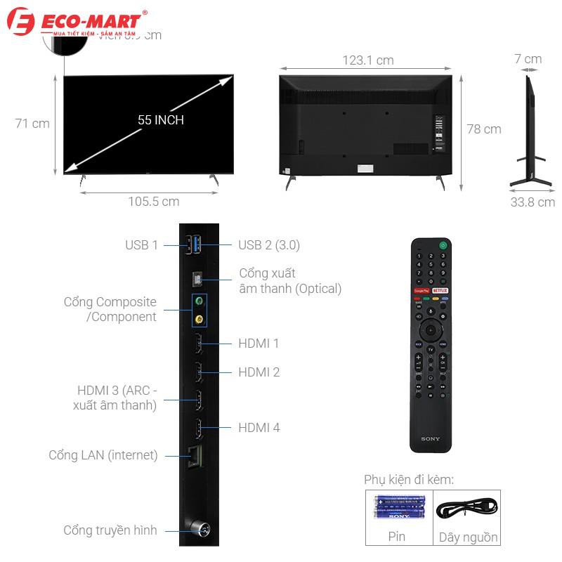 Tivi SONY 55 inch 4K Smart Tivi ( đen ) KD-55X9000H | BigBuy360 - bigbuy360.vn