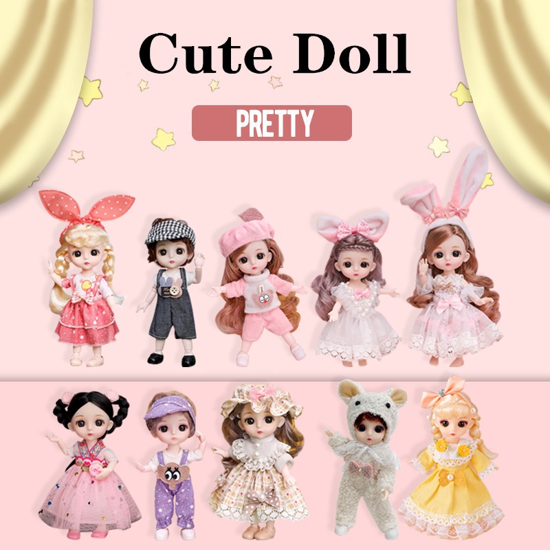 Búp bê công chúa đồ chơi dễ thương cho bé 16cm