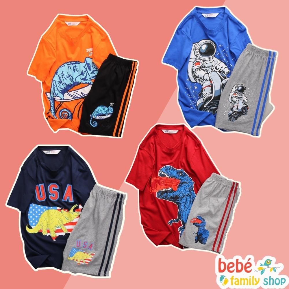 Đồ Bộ Bé Trai Size Đại Set Bộ Trẻ Em Chất Cotton Mền Mại, Họa Tiết in 22kg - 45kg 5 - 14 tuổi - STHD