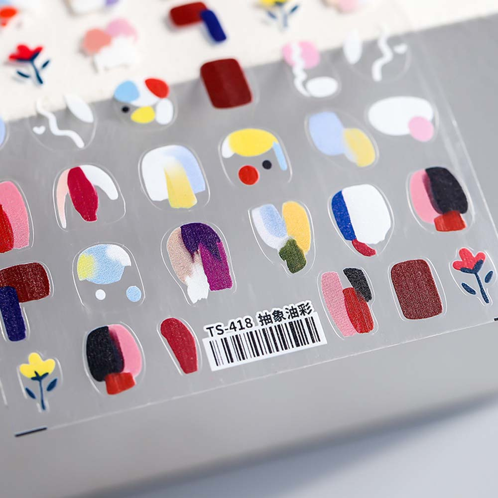 [Hàng mới về] Miếng dán móng tay tùy chọn họa tiết 3d siêu mỏng chất lượng cao