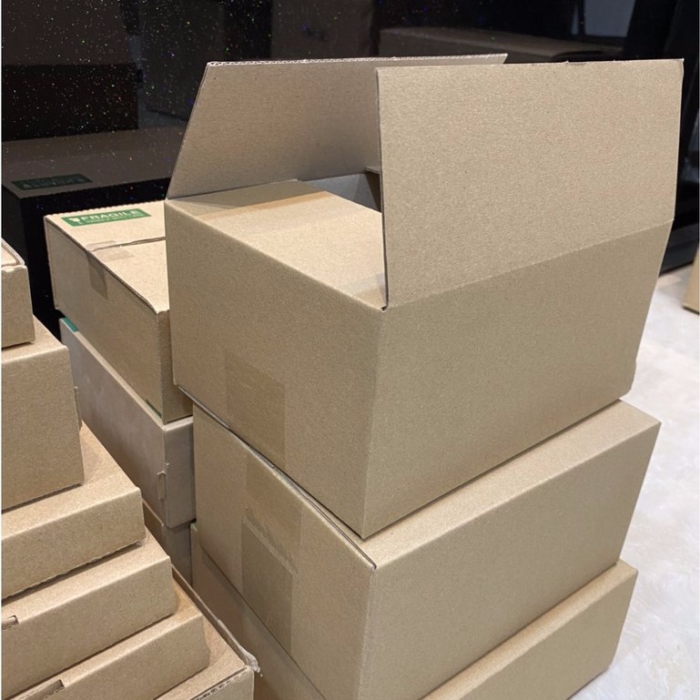 Hộp 25x20x12 cm - 20 hộp carton trơn giá rẻ dày 2 đáy