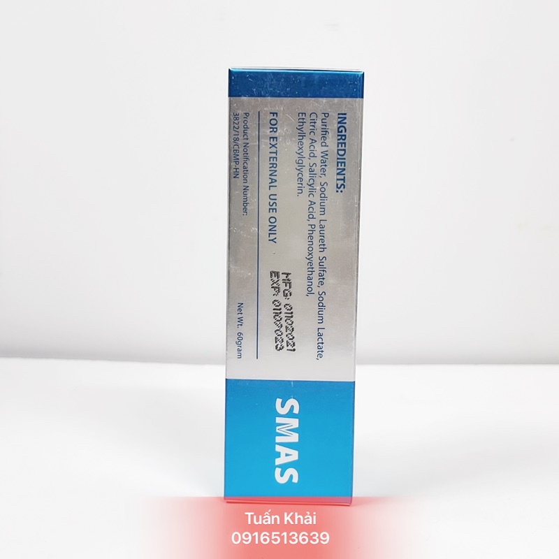 Sữa rữa mặt SMAS và kem mụn  SMAS