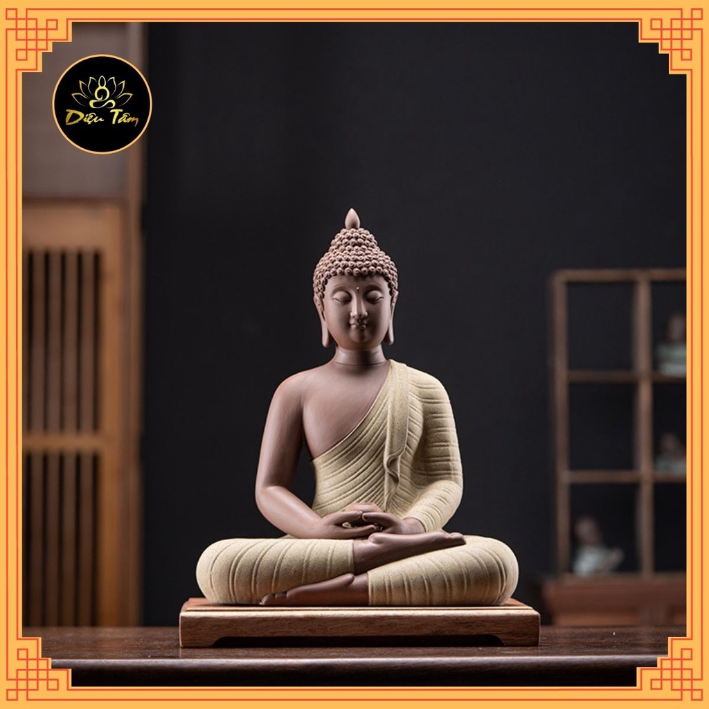 Thác khói trầm hương tượng phật A Di Đà có đèn led xông nụ trầm hương nhang không tăm đồ thờ cúng trang trí bàn trà