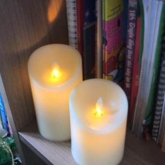 Nến Điện Tử Vỏ Sáp Đèn Lớn Đường Kính 8cm Trang Trí Bàn Thờ, Quán Cà Phê - Tommy Toy